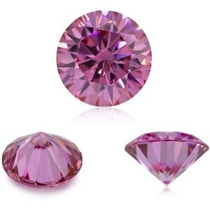 Certified 1 cttw Pink Diamond Moissanite